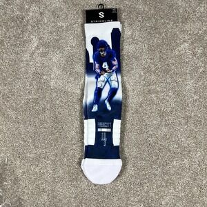 Strideline Dax Prescott Cowboys Socks NEW Size Med/Large Crew‎ Sock NWT
